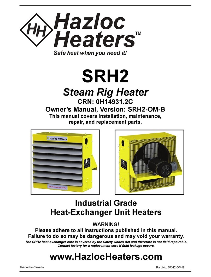 Hazloc Heaters SRH2 owner's manual