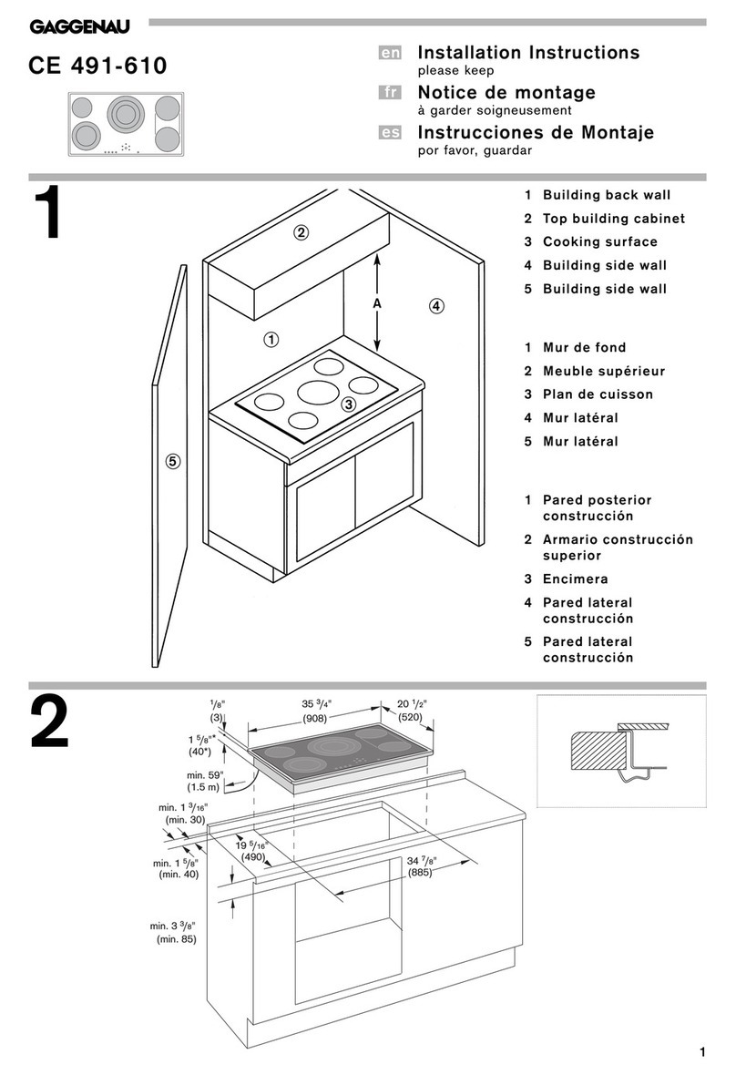 Gaggenau CE 491-610 installation instructions