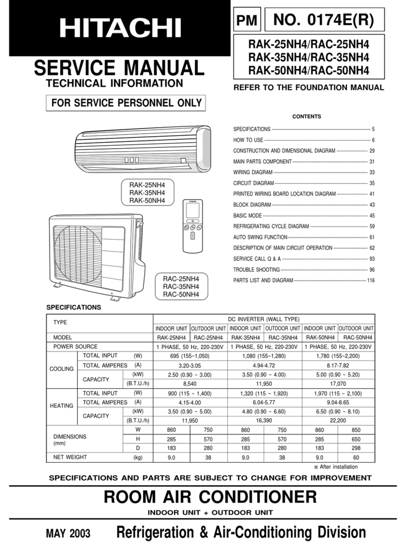 Hitachi RAK25NH4 User manual