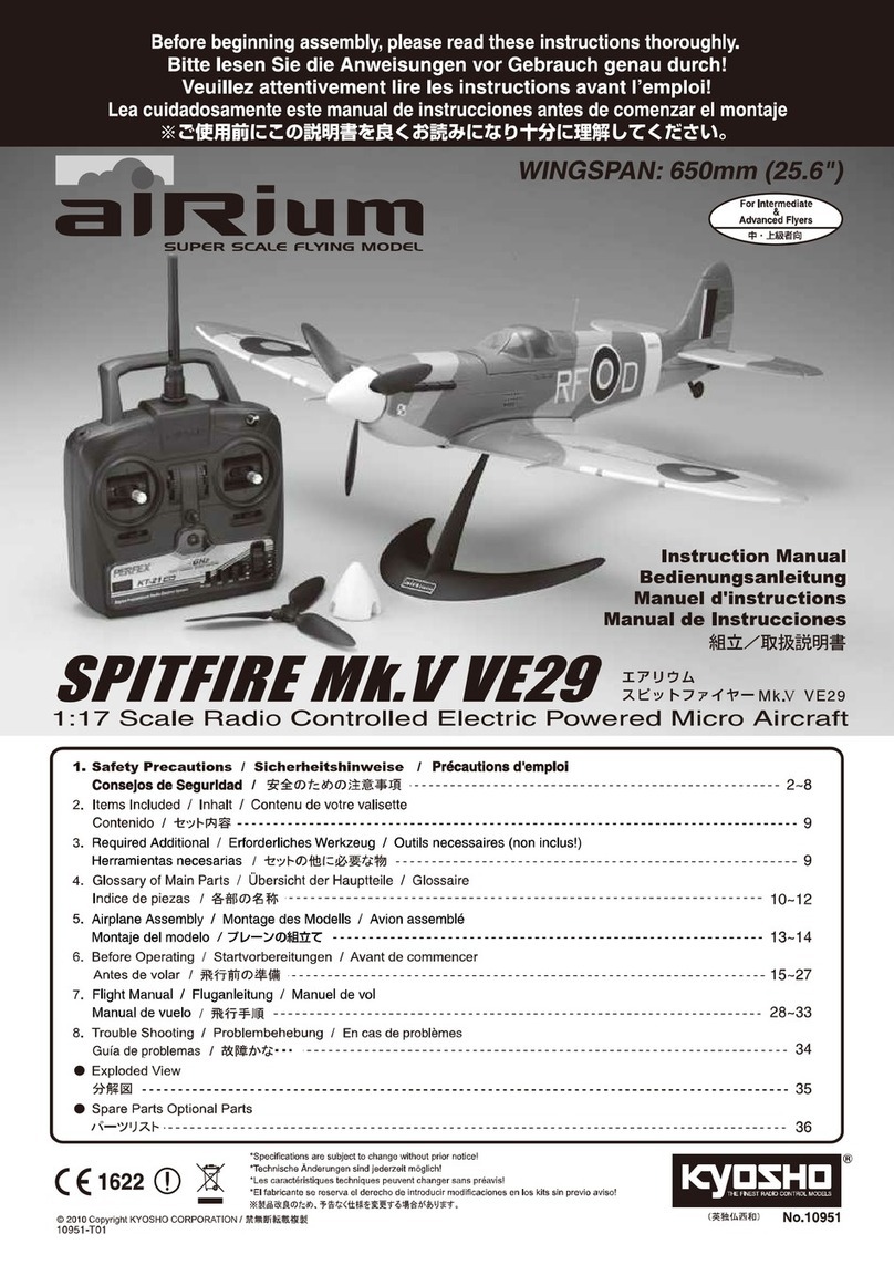 Kyosho AIRIUM SPITFIRE MK.V VE29 User manual