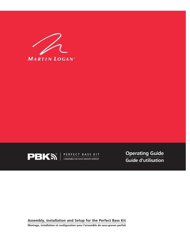 MartinLogan PERFECT BASS KIT operating guide