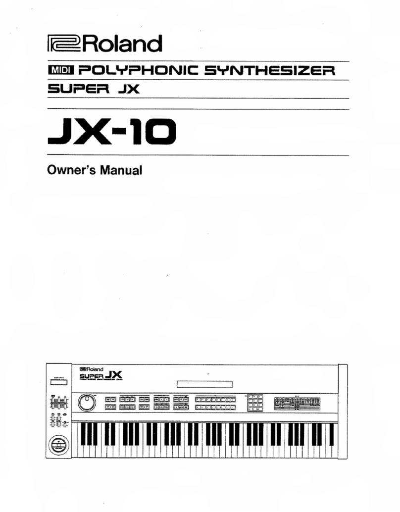 Roland JX-10 User manual