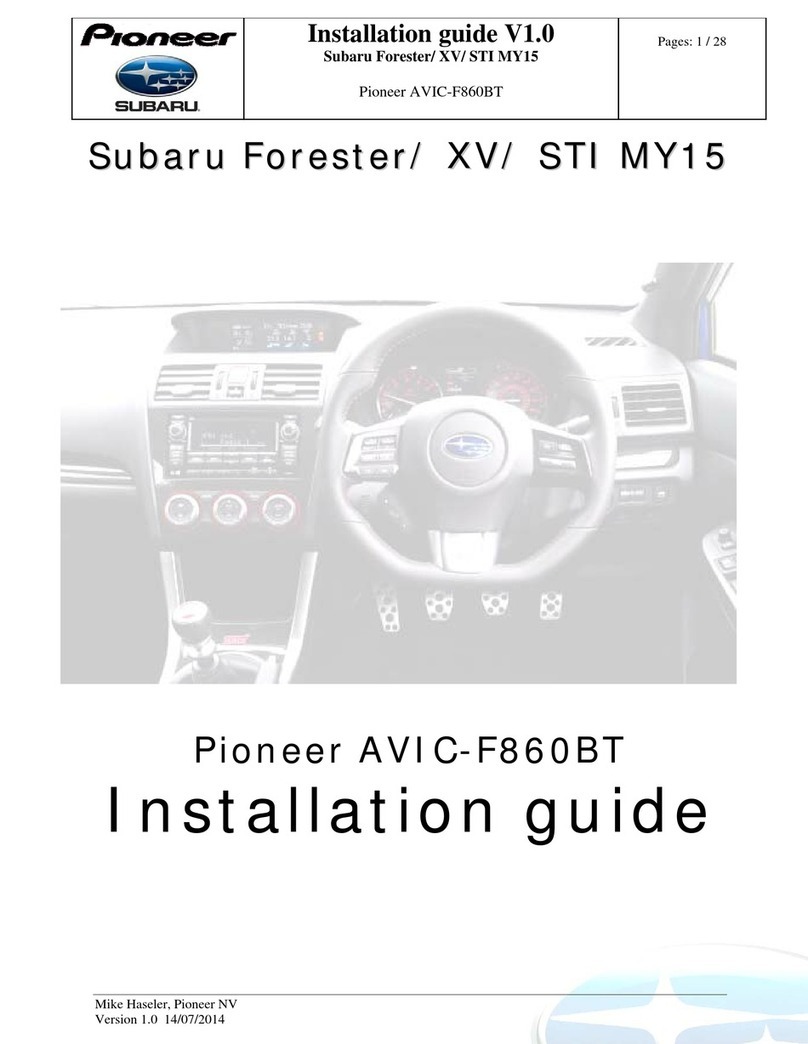 Pioneer AVIC-F860BT User manual
