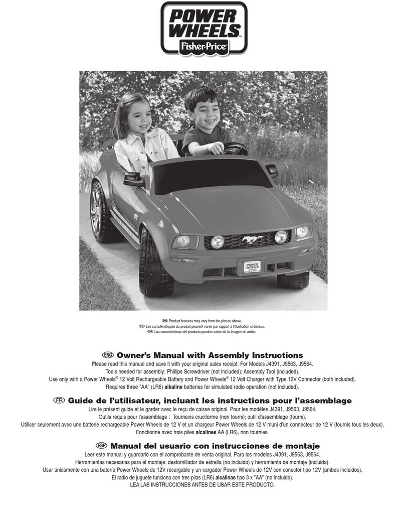 Power Wheels J4391 Owner's manual with assembly instructions