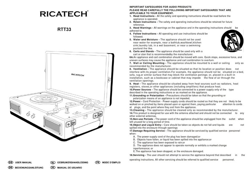 Ricatech RTT33 user manual