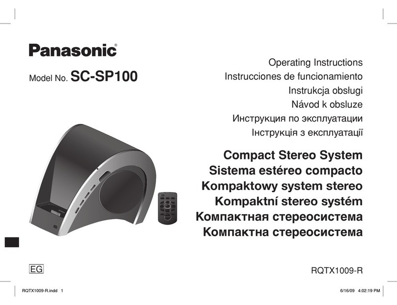 Panasonic SCSP100 - COMPACT STEREO SYSTEM User manual Panasonic SCSP100 - COMPACT STEREO SYSTEM User manual