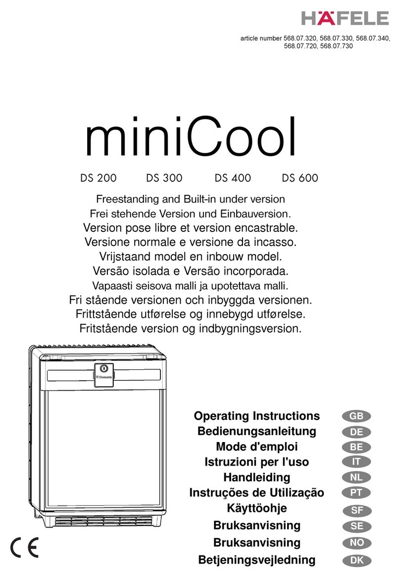 Hafele miniCool DS 200 operating instructions