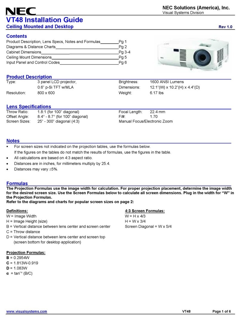 NEC VT48 Series User manual