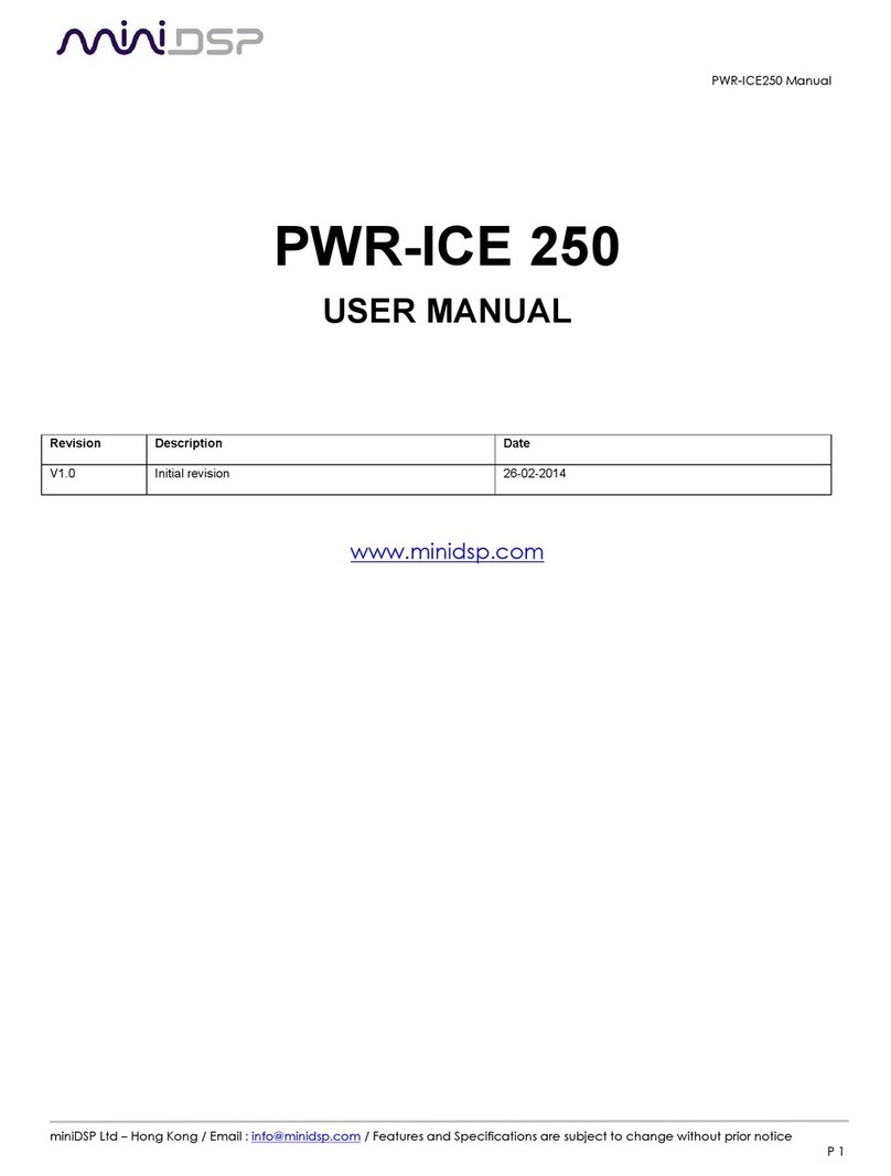 miniDSP PWR-ICE 250 User manual