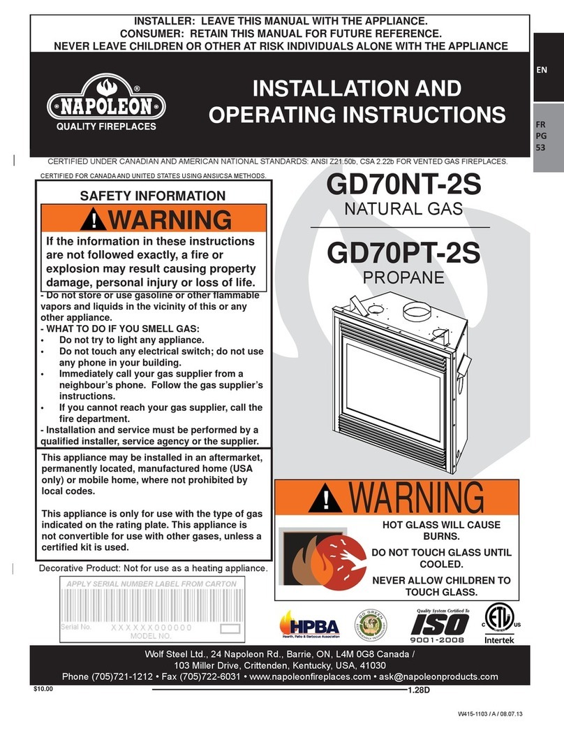 Napoleon GD70NT-2S User manual