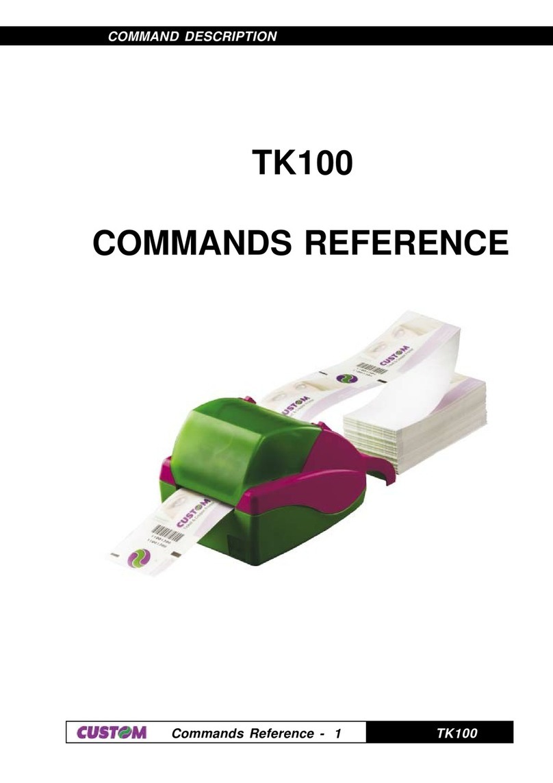 Custom Audio Electronics TK100 Command reference