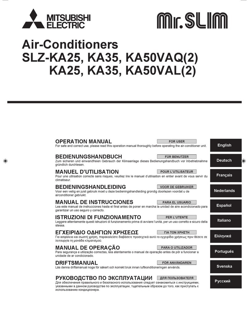 Mitsubishi SLZ-KA25 User manual Mitsubishi SLZ-KA25 User manual