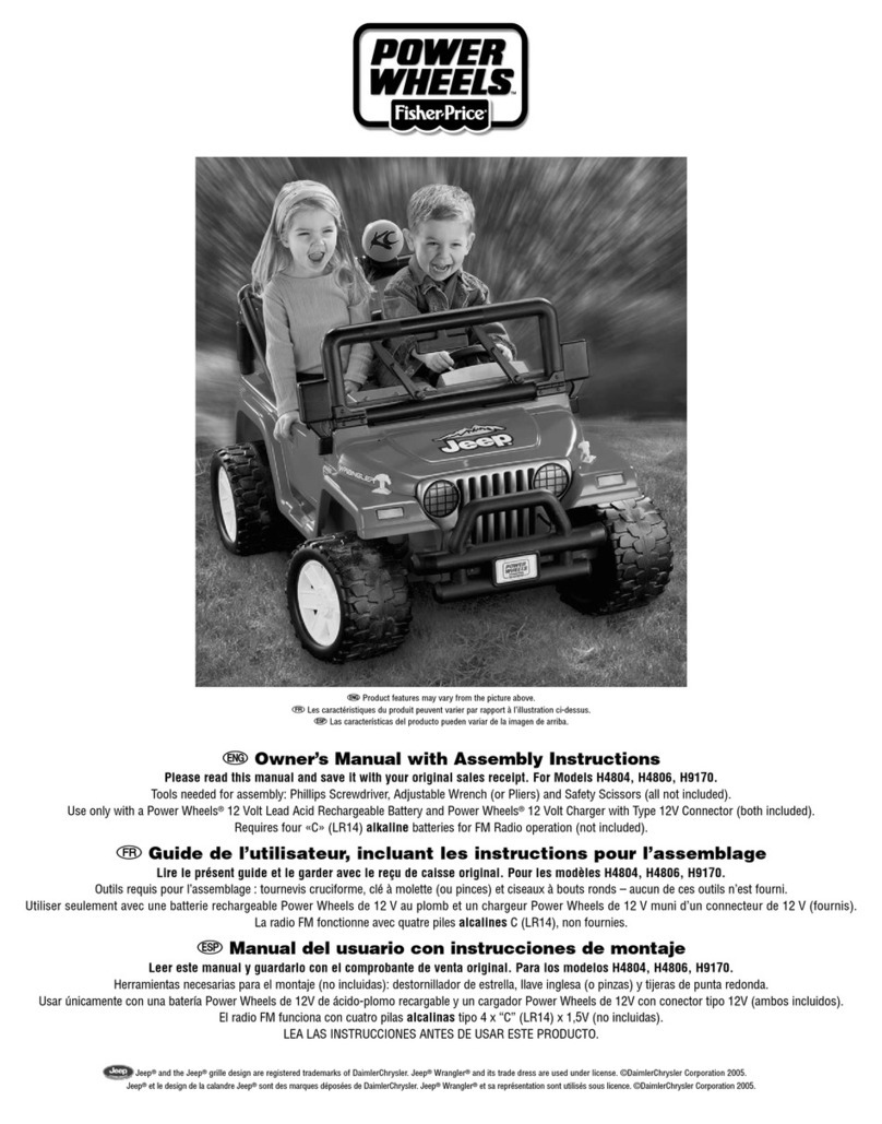 Power Wheels H4804 Owner's manual with assembly instructions