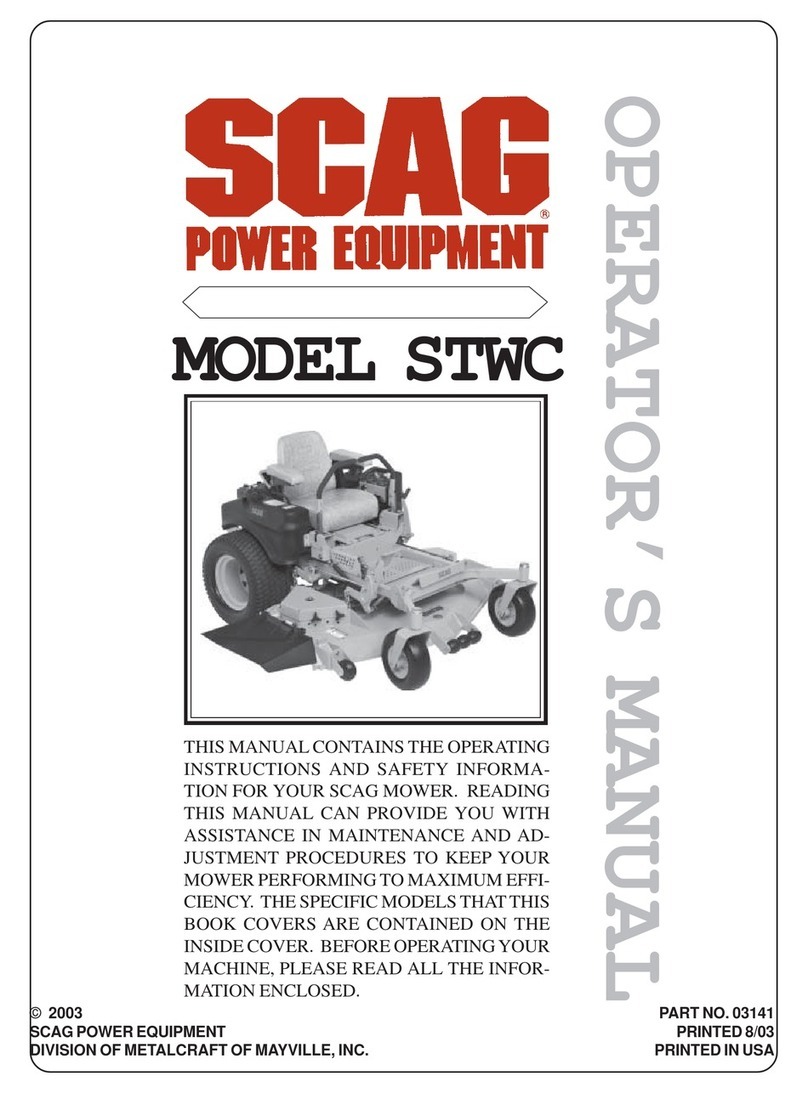 Scag Power Equipment STWC User manual