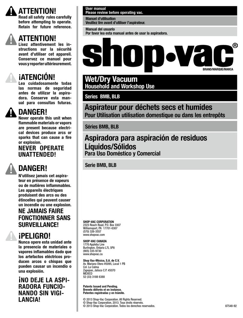 Shop-Vac BMB series user manual