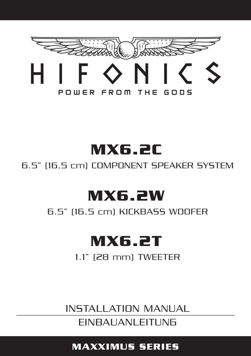 Hifonics MX6.2C installation manual
