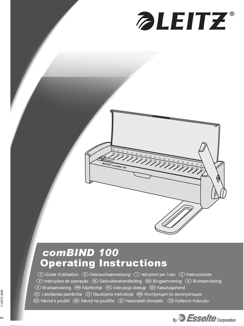 LEITZ comBIND 100 operating instructions