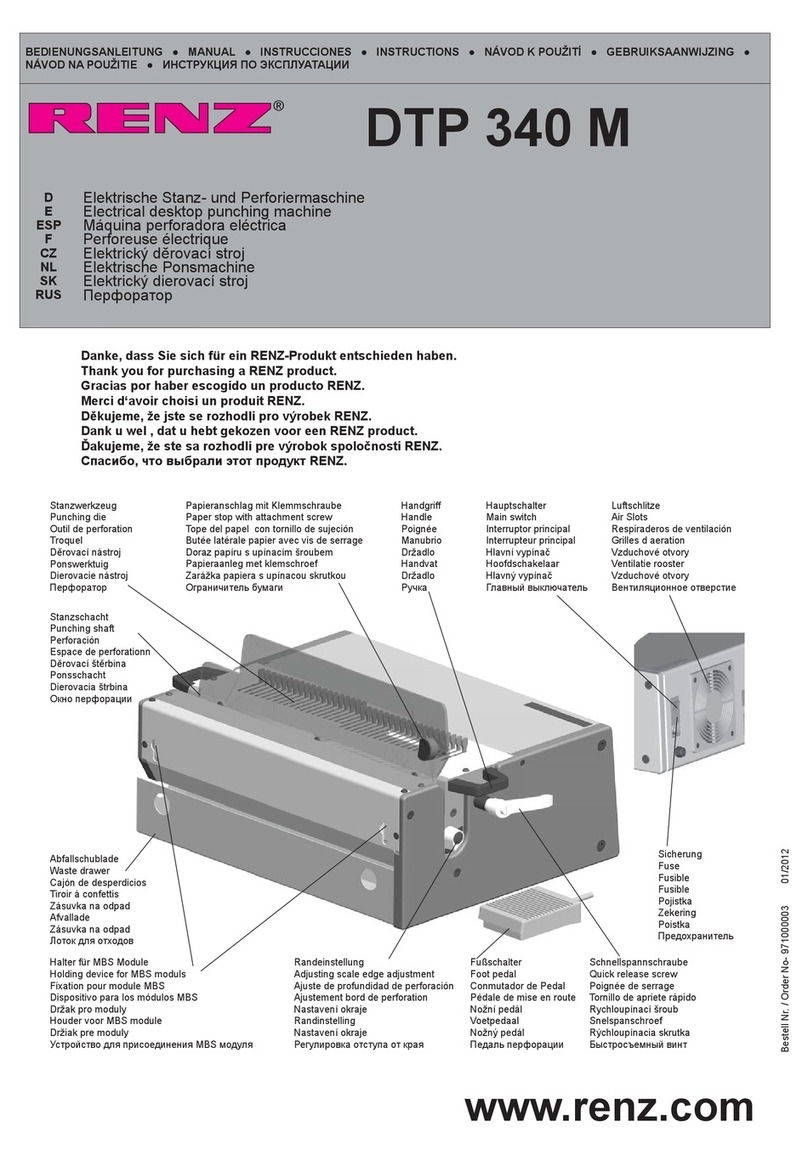 Renz DTP 340 M User manual