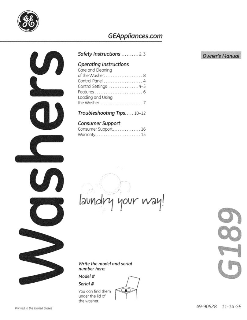 GEAppliances G189 owner's manual