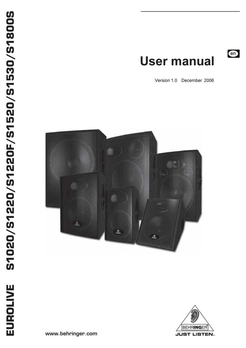 Behringer EUROLIVE S1020 User manual