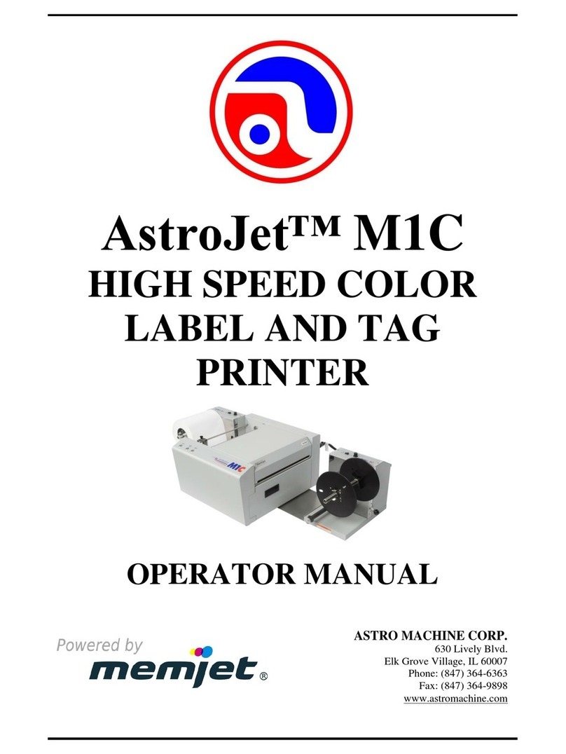 Memjet AstroJet M1C Operator's manual