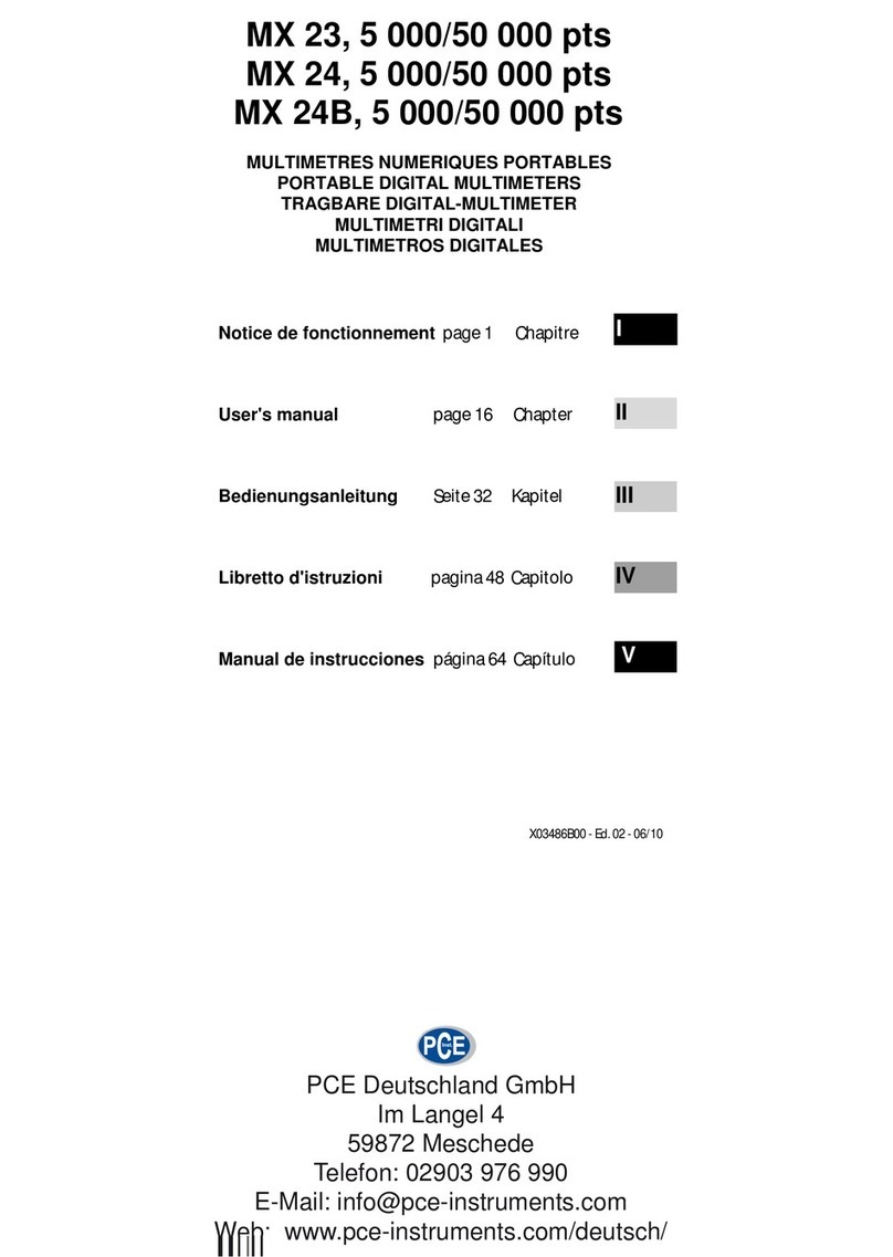 PCE Health and Fitness MX 23 user manual