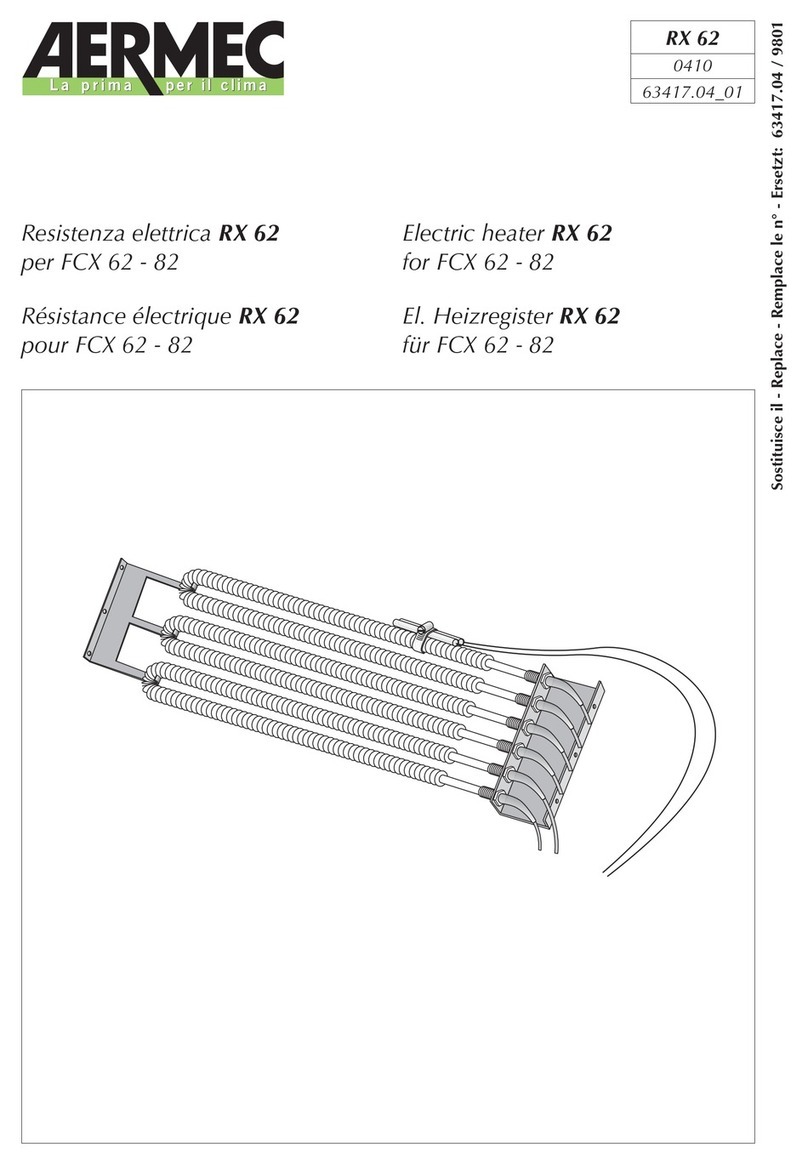 AERMEC RX 62 installation manual