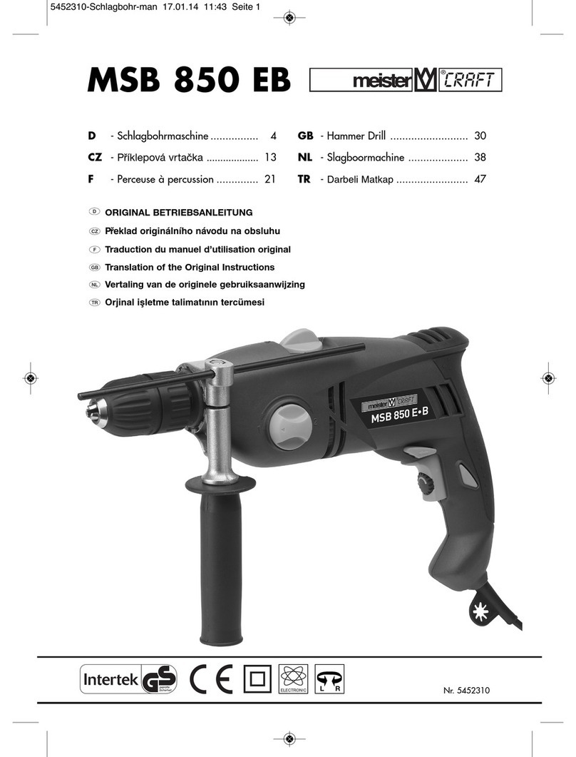 Meister MSB 850 EB instructions Meister MSB 850 EB instructions