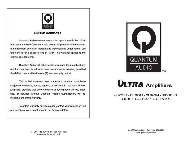 Quantum Audio ULTRA SERIES User manual Quantum Audio ULTRA SERIES User manual