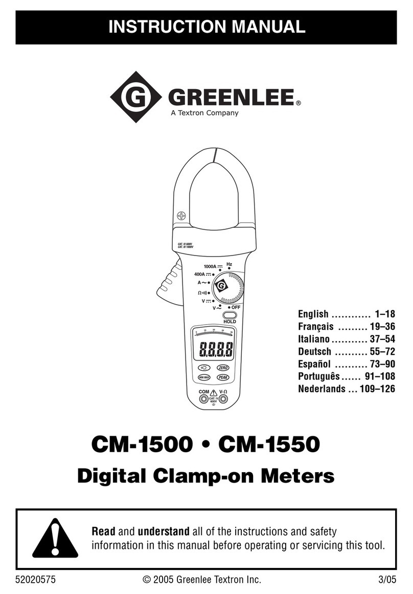 Greenlee CM-1500 instruction manual