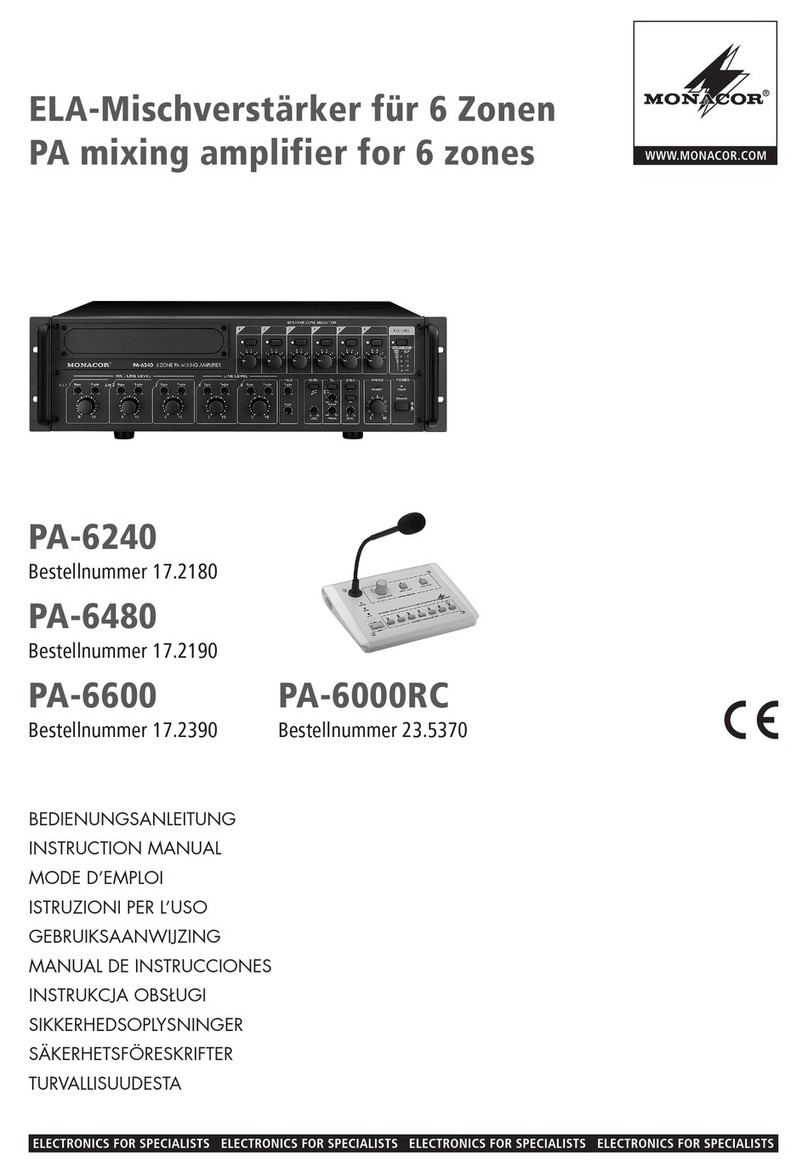 Monacor PA-6240 instruction manual