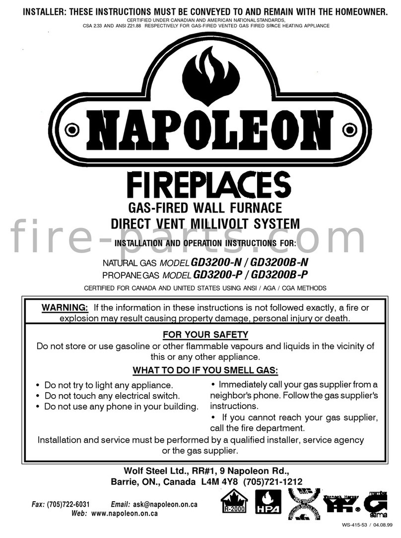 Napoleon GD 3200-N User manual