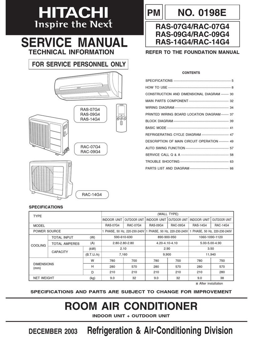 Hitachi RAS-07G4 User manual