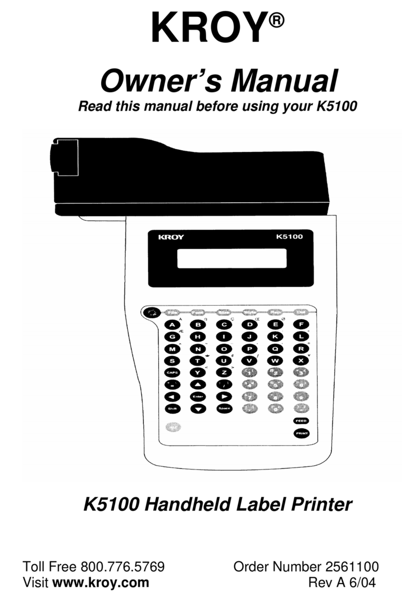 Kroy K5100 User manual