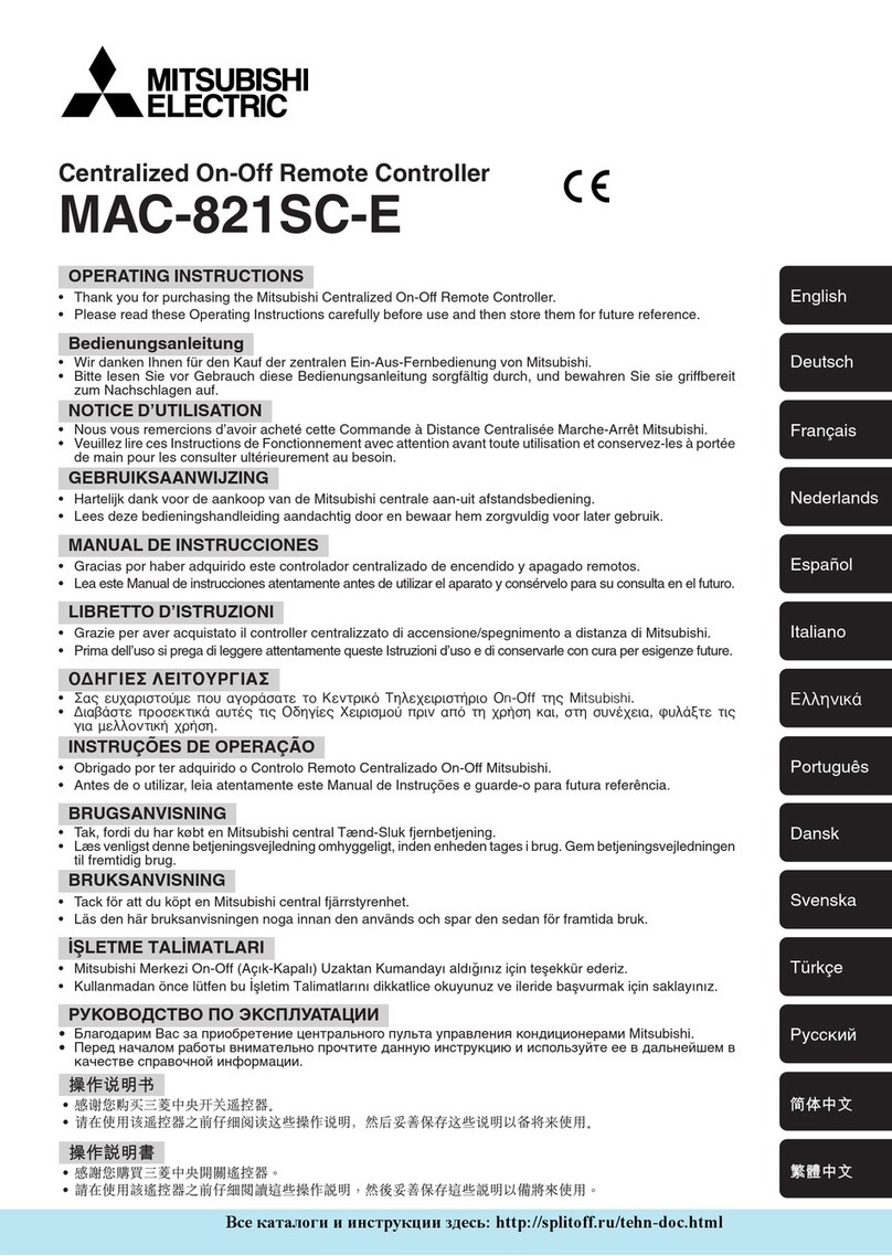 Mitsubishi Electric MAC-821SC-E User manual