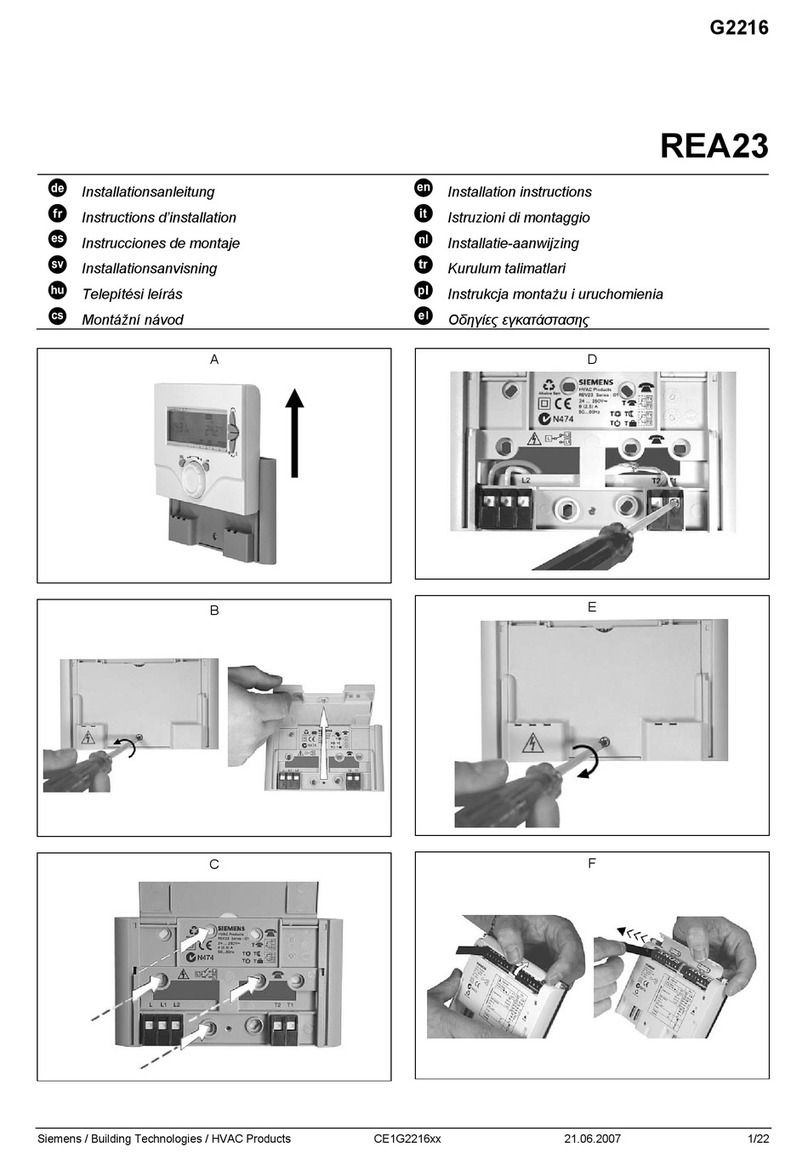 Siemens REA23 installation instructions