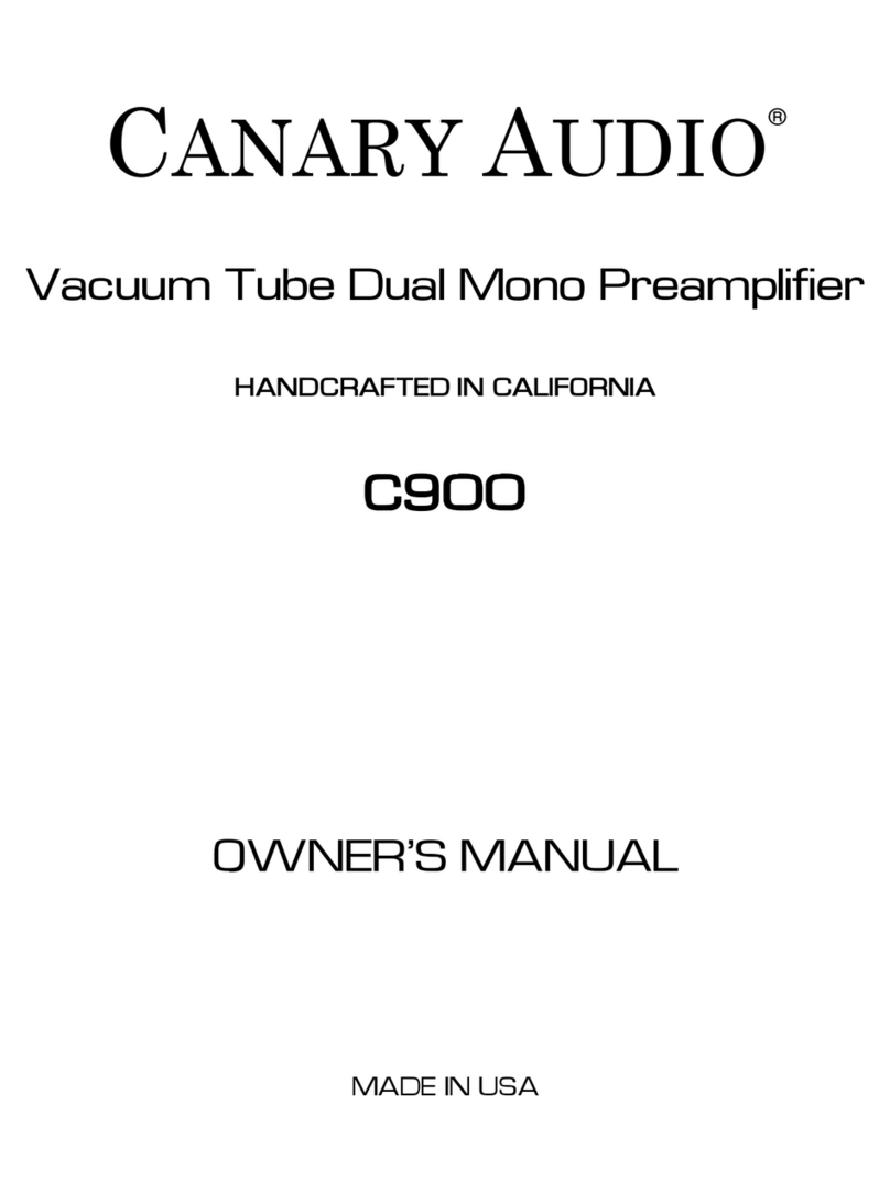 CANARY AUDIO C900 owner's manual