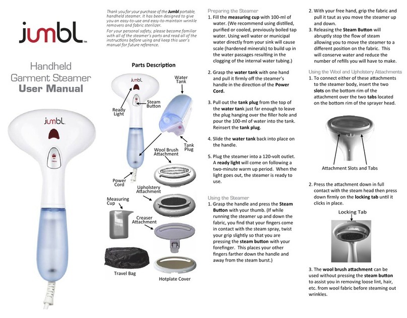 Jumbl Handheld Garment Steamer user manual