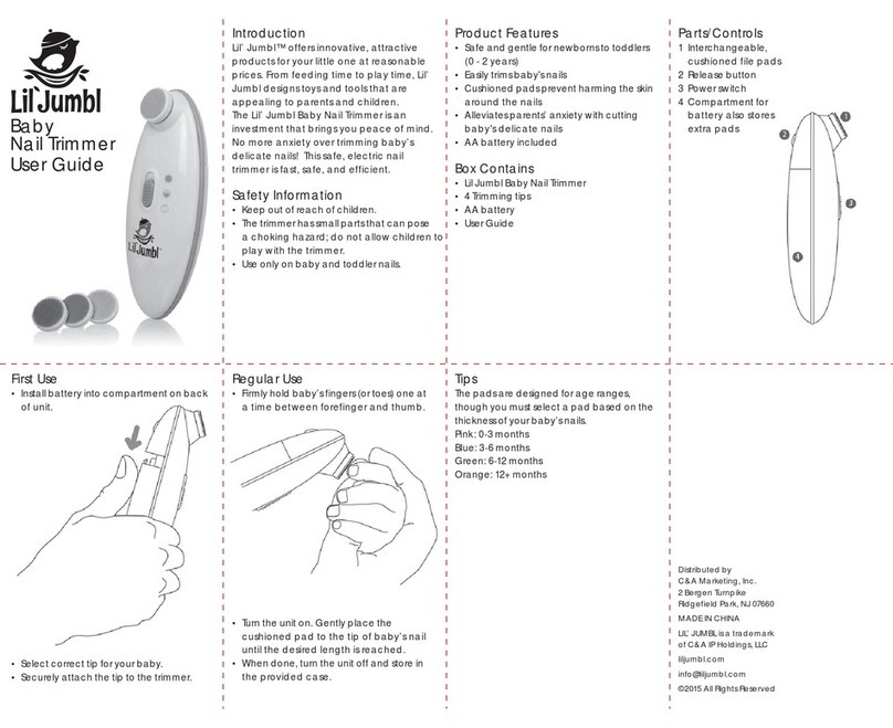 Lil' Jumbl Baby Nail Trimmer user guide