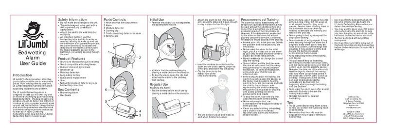 Lil' Jumbl Bedwetting Alarm user guide