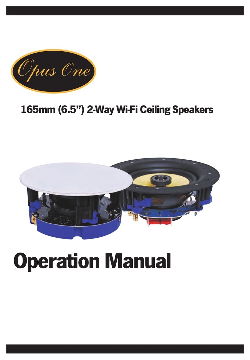 Opus One 165mm 2-Way Wi-Fi Ceiling Speakers Operation manual