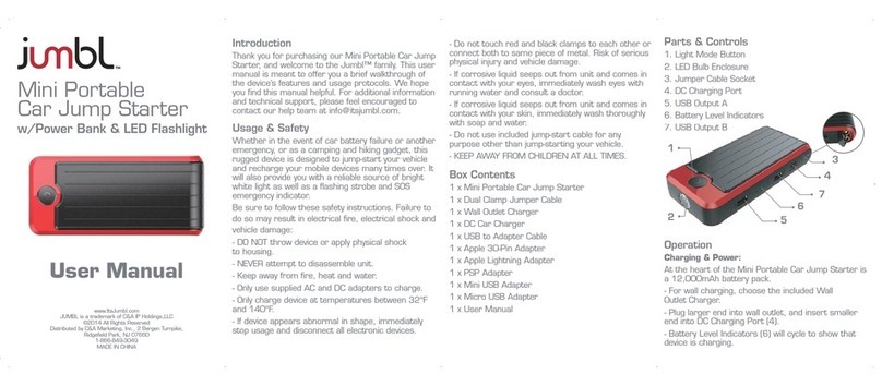 Jumbl Mini Portable Car Jump Starter user manual