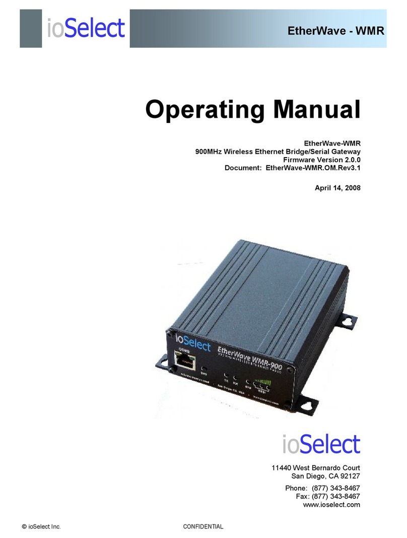 ioSelect WMR-900 operating manual
