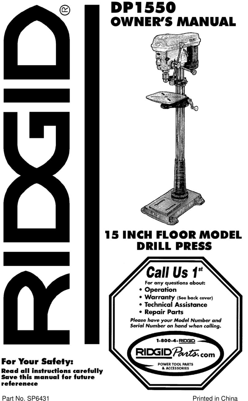 RIDGID DP1550 owner's manual