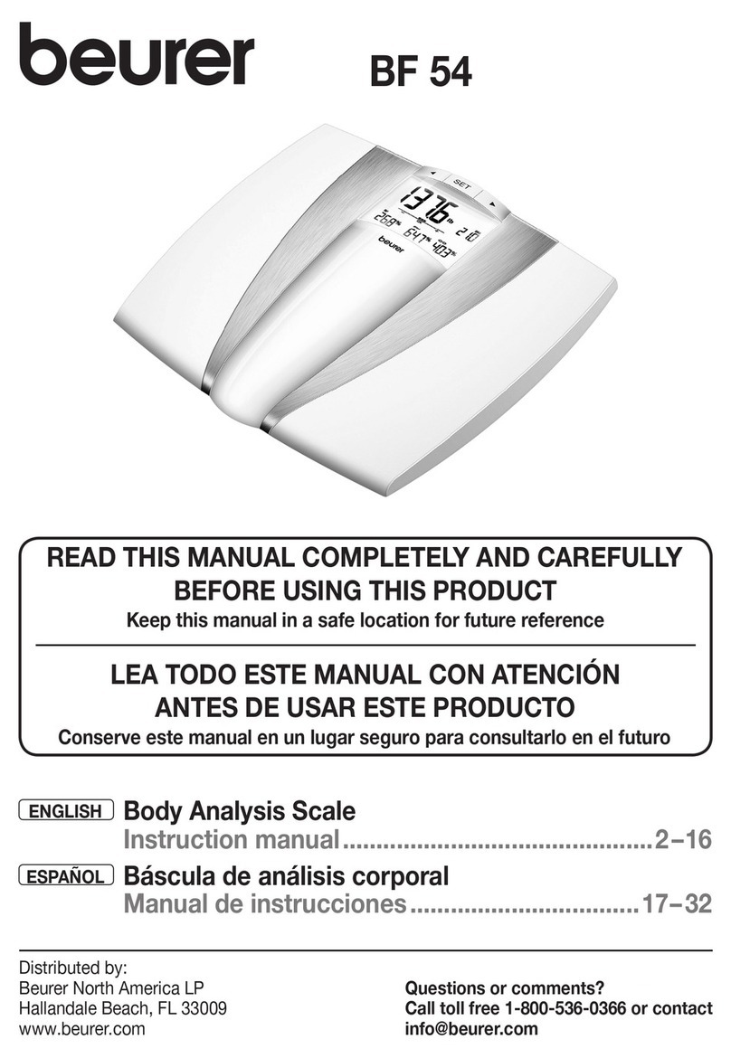 Beurer BF 54 instruction manual