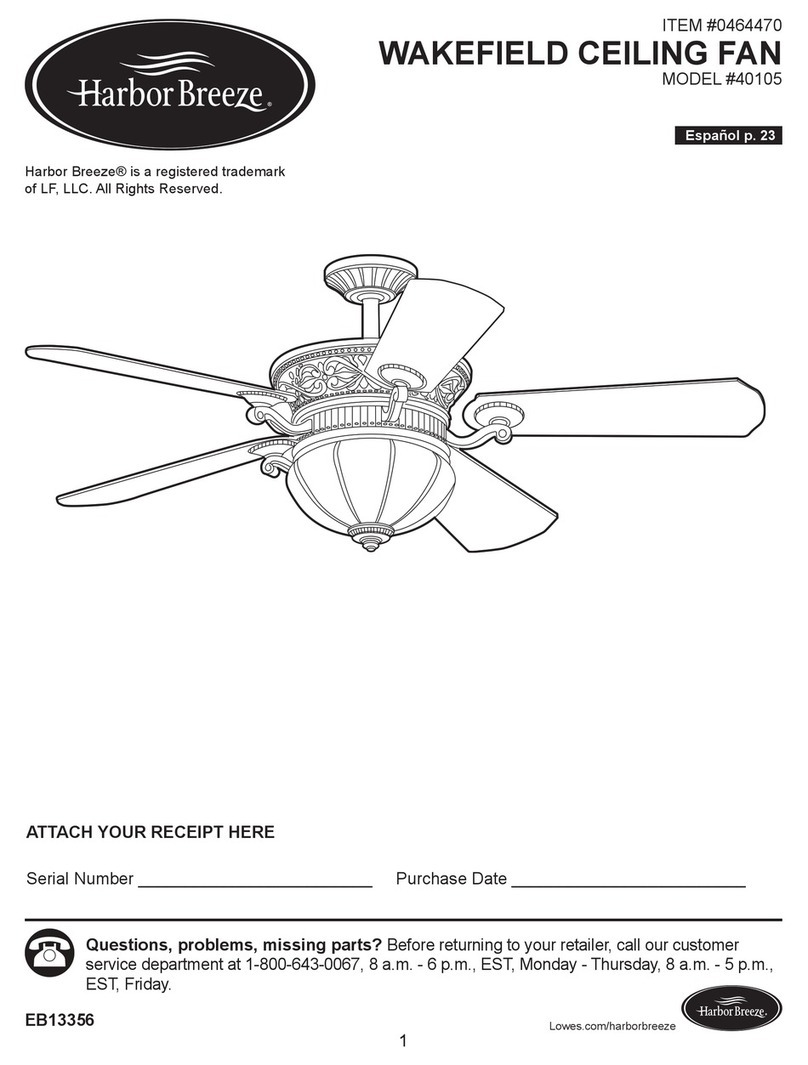 Harbor Breeze 40105 installation manual