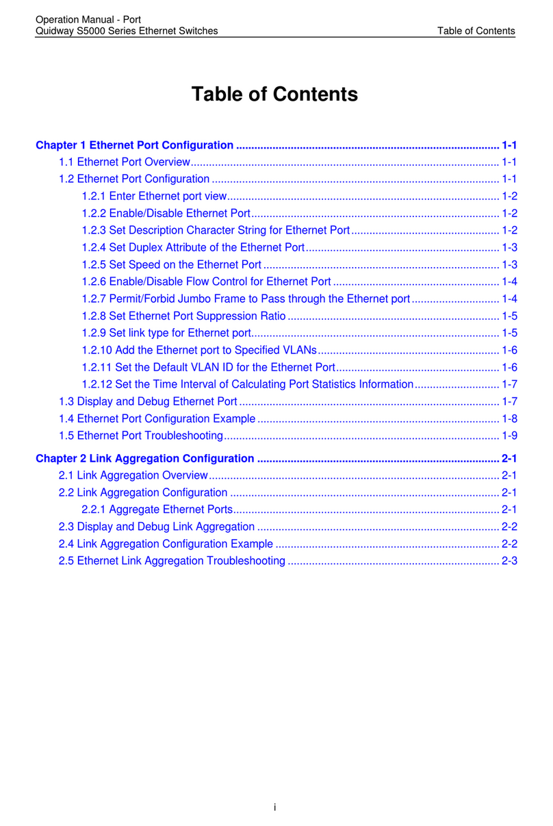 Quidway S5012G Operation manual Quidway S5012G Operation manual