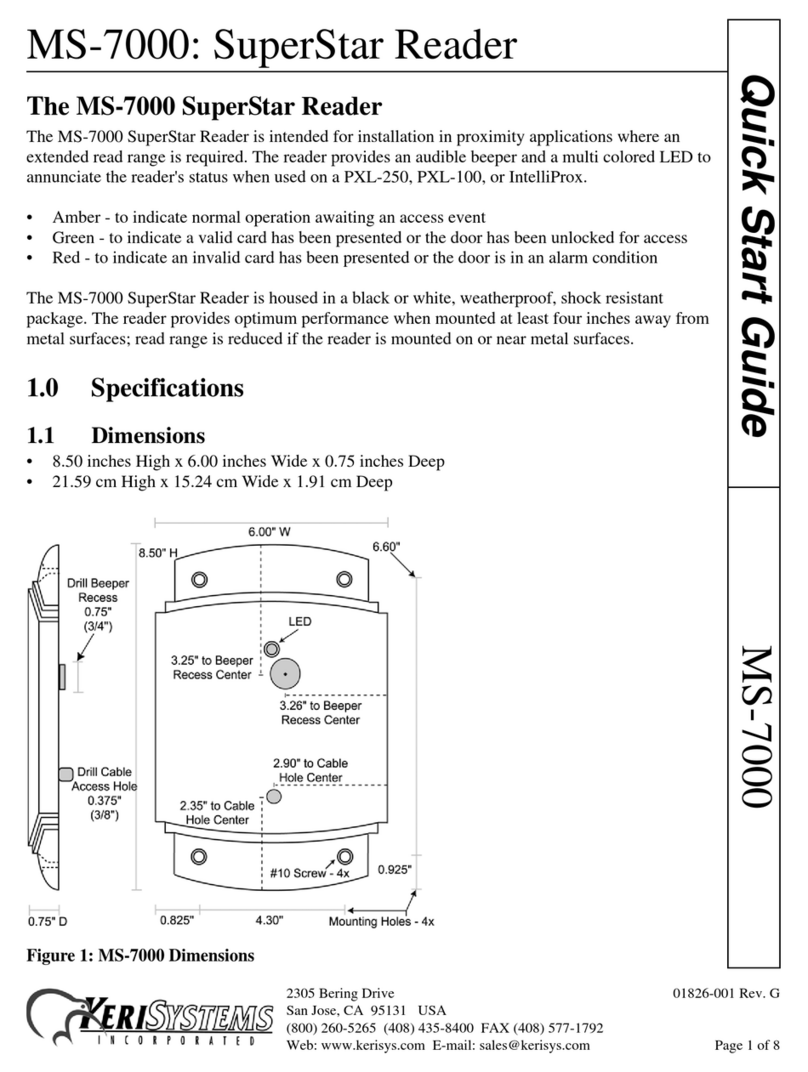 KeriSystems MS-7000 SuperStar User manual