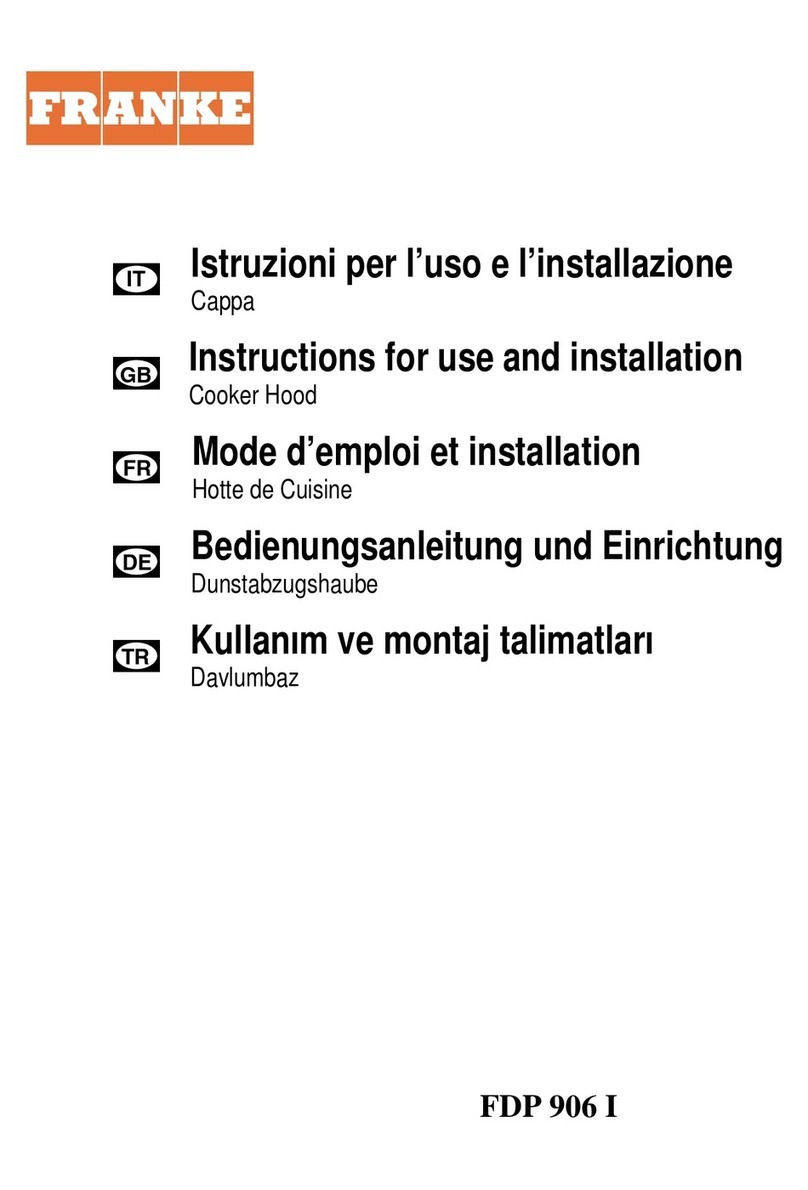 Franke FDP 906 I Instructions for use and installation