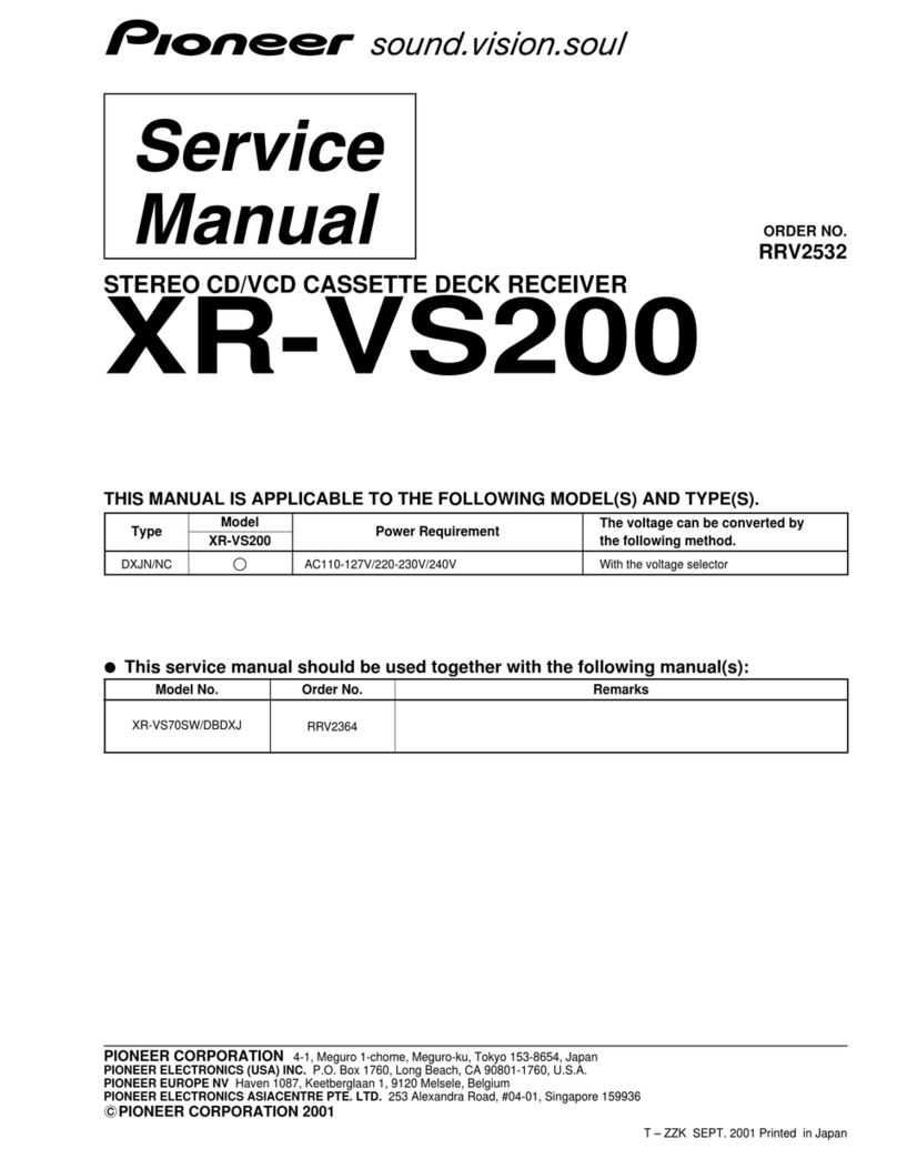 Pioneer XR-VS200 User manual